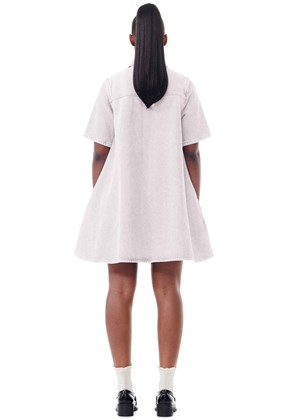 Overdyed Heavy denim mini kjole Mauve Chalk J1524 Ganni 