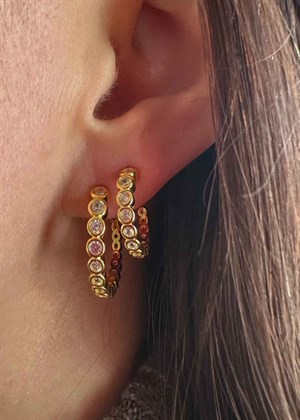 Alba petit crystal studs Clear/Gold Pico 