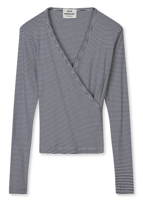 Susi ls stripe bluse Parisian Night/Vanilla Mads Nørgaard 