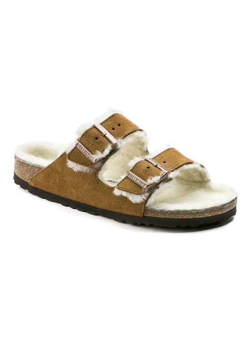 Arizona Shearling LEVE sandal Mink Birkenstock 