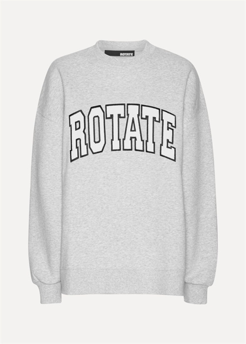 Iris Heavy crewneck sweat Light Grey Melange ROTATE SUNDAY