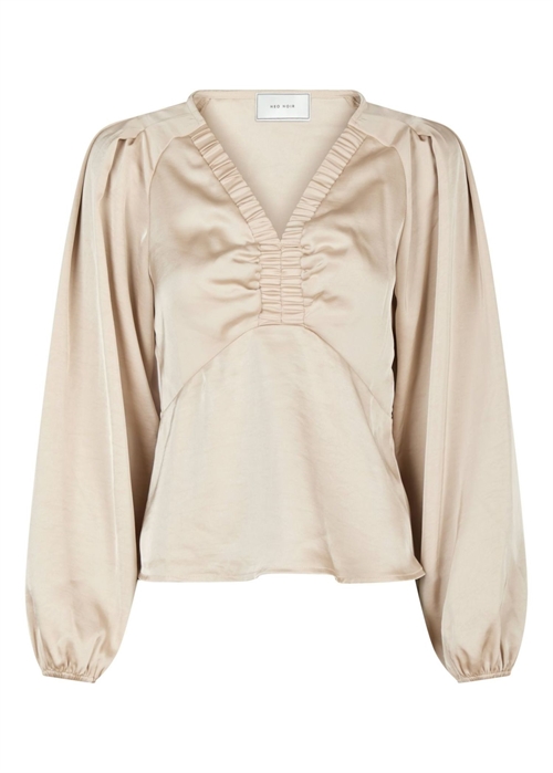 Istana heavy sateen bluse Champagne Neo Noir 