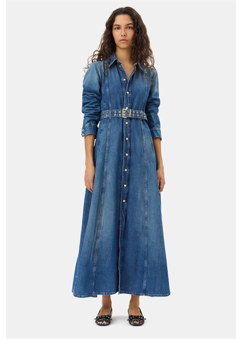 Light denim maxi kjole Mid Blue Vintage J1611 Ganni 