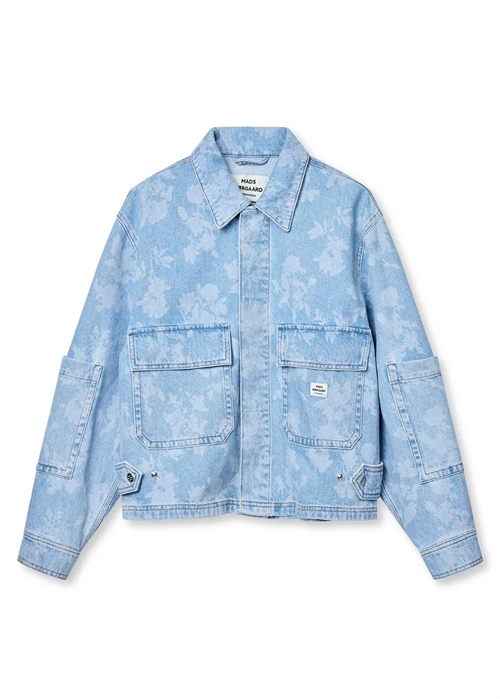 Soleil Art denim jakke Light Denim/Flower Aop Mads Nørgaard 