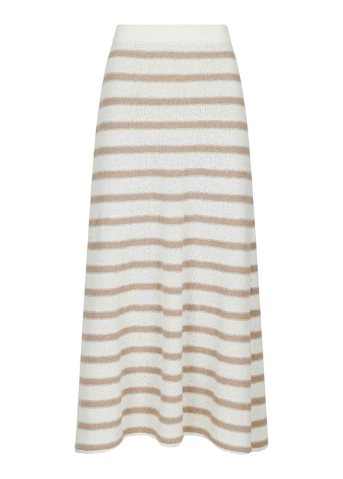 Etti Boucle knit stripe skirt Sand Neo Noir 