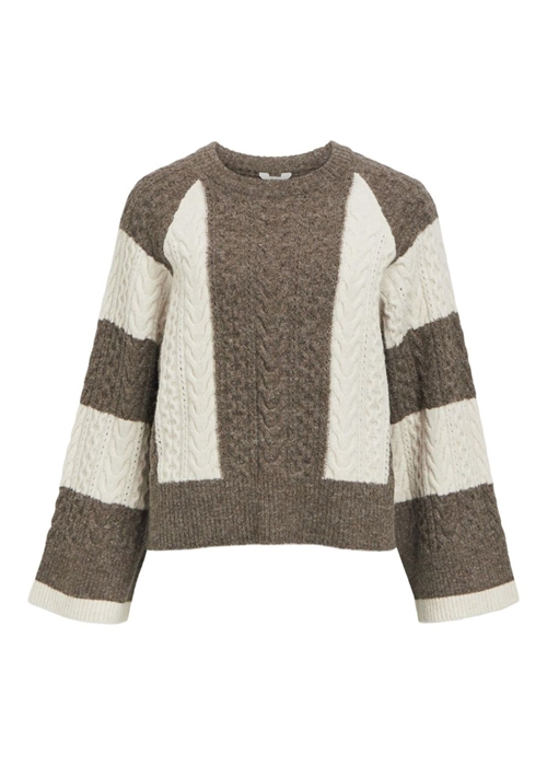 Rosa knit ls pullover Morel/White Sand Object