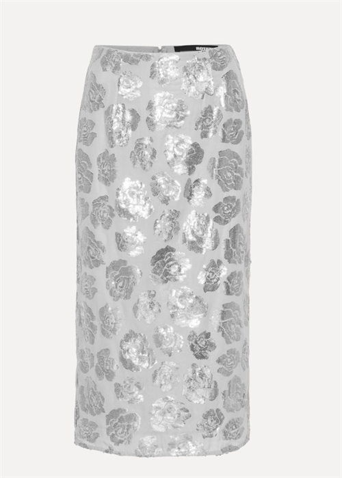 Tasha sequin chiffon skirt Alloy Light Gray ROTATE By Birger Christensen 