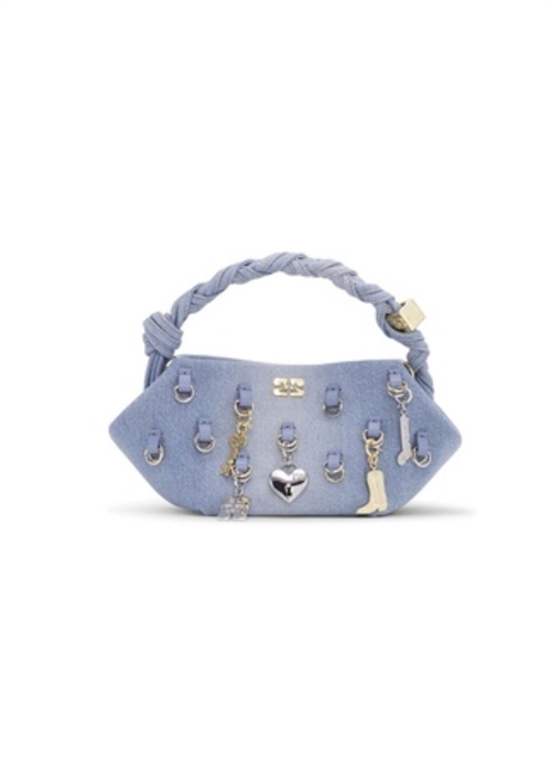 Ganni Bou taske mini wahed denim charms Faded Denim A6512 Ganni 