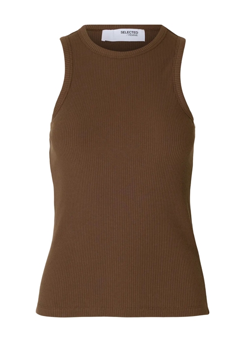 Anna o-neck tank top Chestnut Selected Femme 