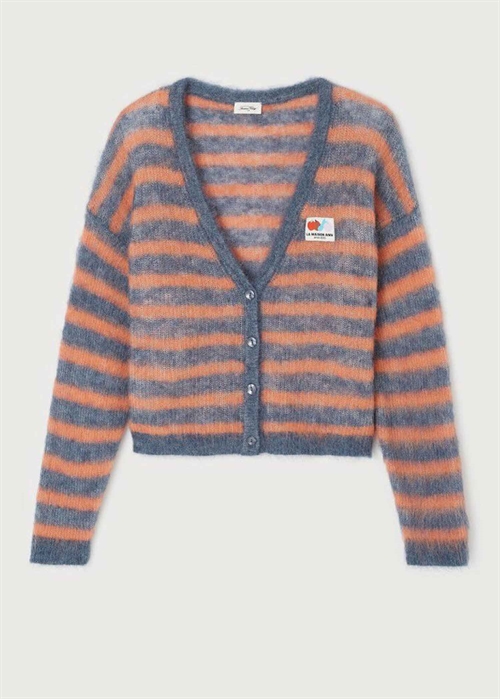 Nenybay cardigan Tornado/Orange Stripe melange American Vintage 