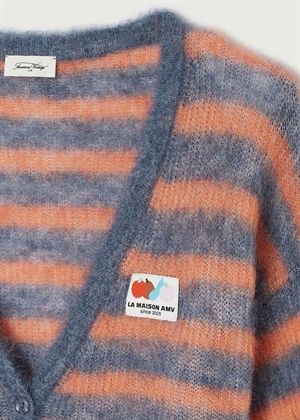 Nenybay cardigan Tornado/Orange Stripe melange American Vintage 