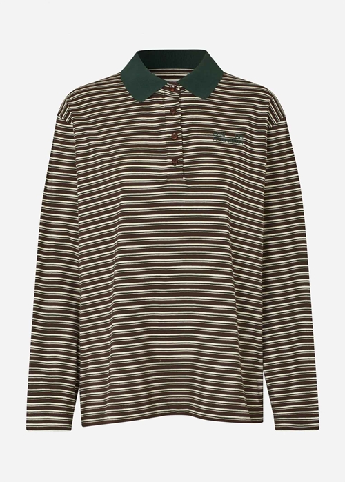 Jeanni polo stripe bluse Brown Polo Stripe Baum Und Pferdgarten 