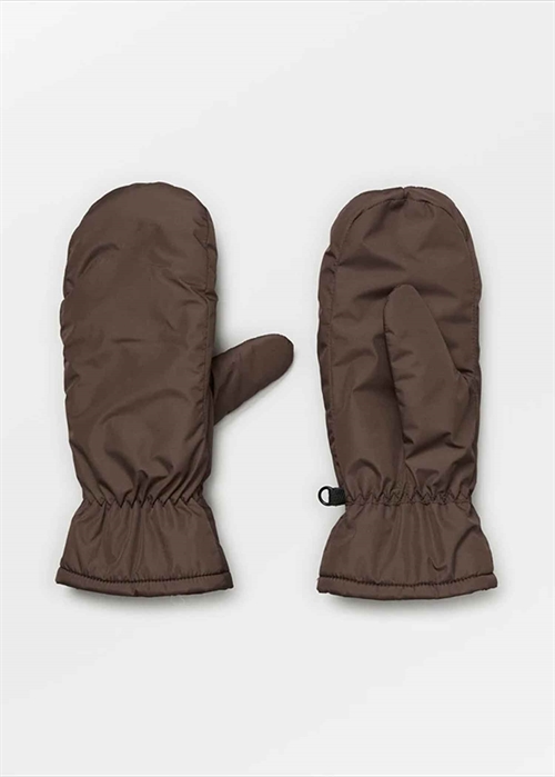 Padded nylona mitten Deep Taupe Brown Becksøndergaard 