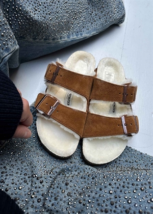 Arizona Shearling LEVE sandal Mink Birkenstock 