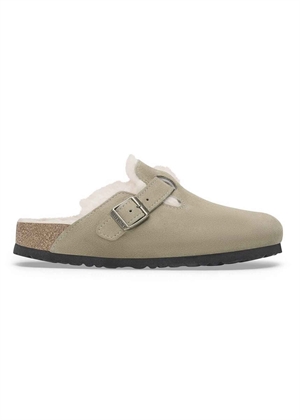 Boston Shearling LEVE sandal Taupe Birkenstock 