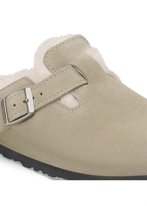 Boston Shearling LEVE sandal Taupe Birkenstock 