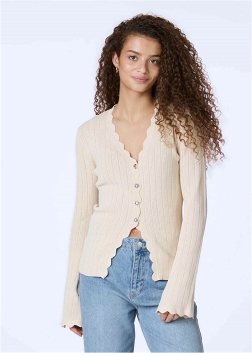 Clara stitch knit bluse Sand Neo Noir