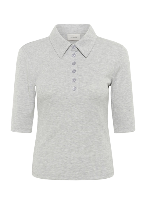 Drew polo bluse Grey Melange Gestuz 