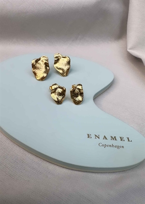 Maia small studs Forgyldt Enamel 