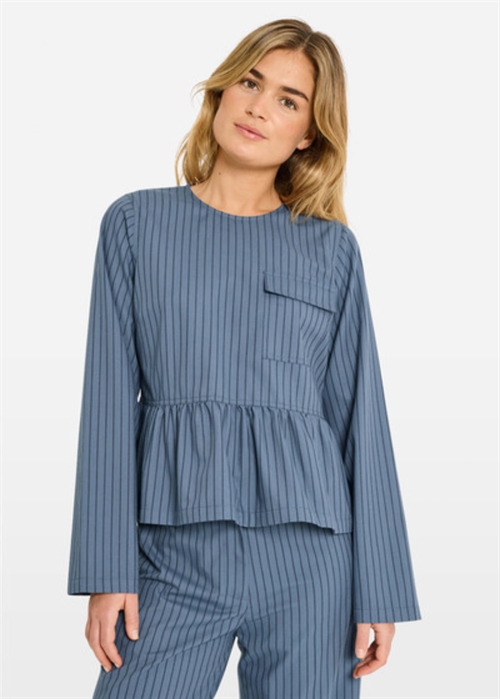 Encoyote ls st bluse 7135 Blue-Navy Stripe Envii 