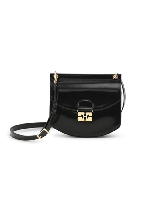 Apo-G bag Small Patent Black A6112 Ganni 