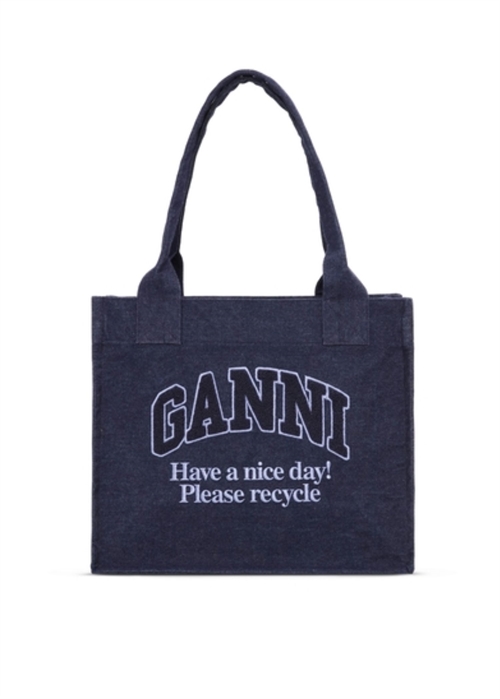 Large Easy shopper Denim Dark Navy A6168 Ganni 