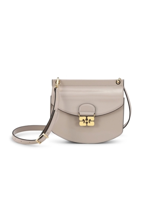 Apo-G taske Small Patent Oyster Gray A6227 Ganni 