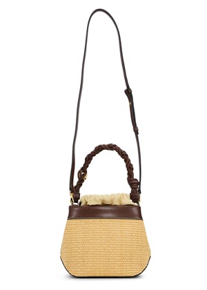 Raffia Bou Bucket bag Nature A5905 Ganni 