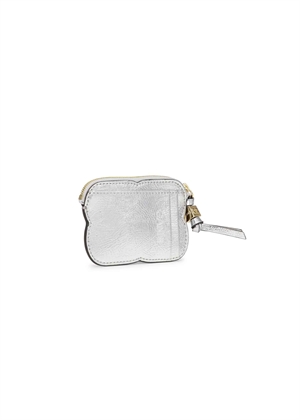 Ganni Bou compact zipped metallic wallet A6151 Ganni 