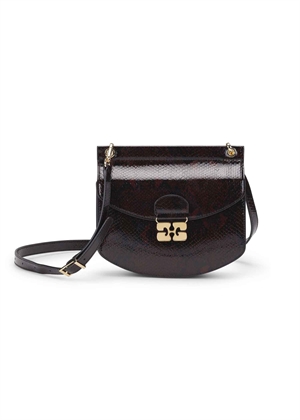 Apo-G small bicolor snake bag Dark Burgundy A6348 Ganni 