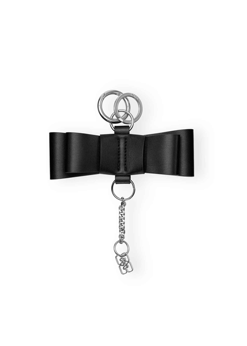 Bow eyelet keyring Black A6403 Ganni 