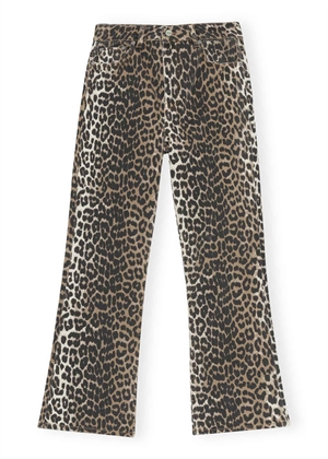 Print denim Betzy cropped jeans Leopard J1059 Ganni 