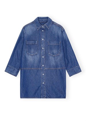 Light denim oversized skjorte Mid Blue Vintage J1489 Ganni 