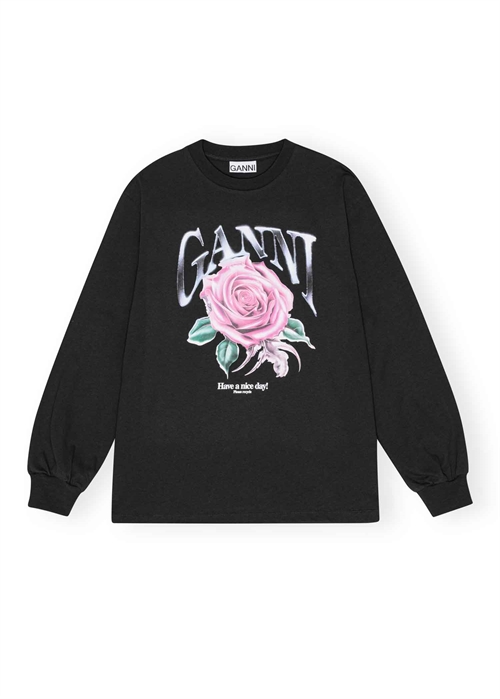 Future Heavy jersey rose long sleeve tee Phantom T4025 Ganni 