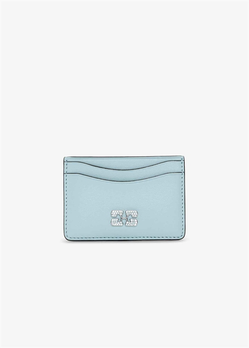 Strass Bou card holder Icy Blue A6467 Ganni 