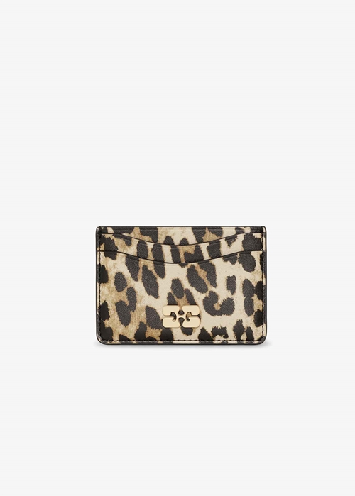 Bou print card holder Leopard A6541 Ganni 