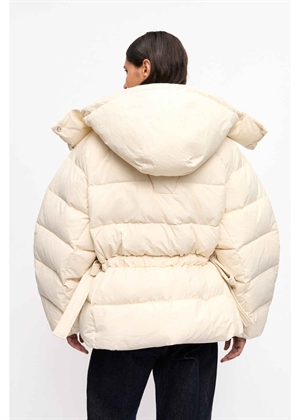 Tech seersucker oversized puffer jakke Tofu F9690 Ganni 