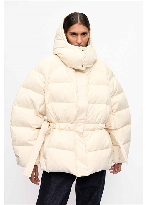 Tech seersucker oversized puffer jakke Tofu F9690 Ganni 