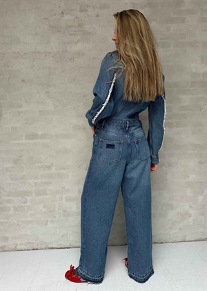 Heavy denim jumpsuit Mid Blue Stone J1600 Ganni 