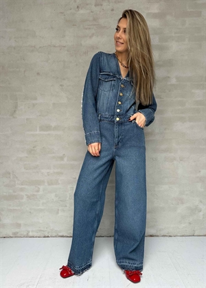 Heavy denim jumpsuit Mid Blue Stone J1600 Ganni 