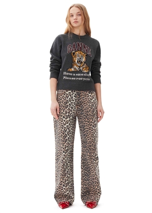 Print denim Izey jeans Leopard J1527 Ganni 