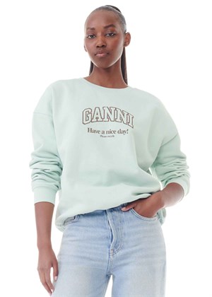 Isoli oversized sweat Aqua Foam T3945 Ganni 