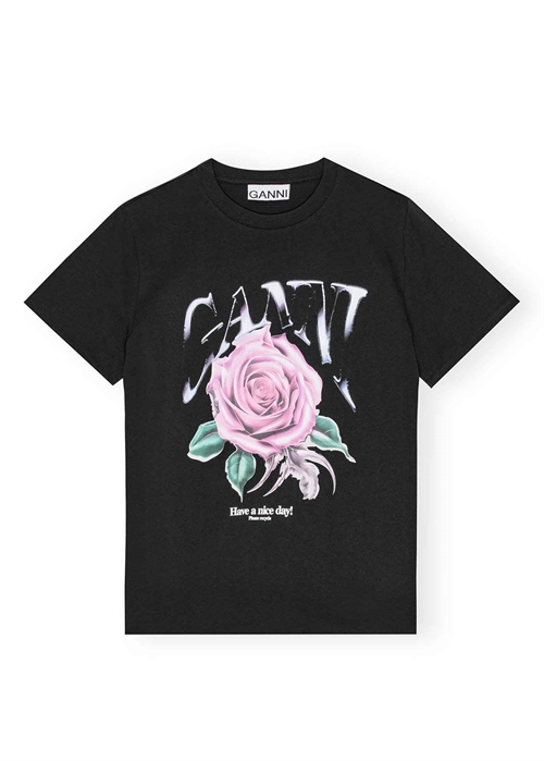 Rose Relaxed tee Phantom t4002 Ganni