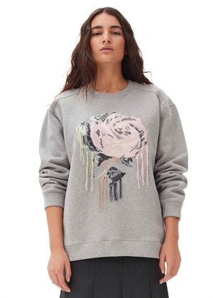 Heavy Fleece drop shoulder sweat Paloma Melange T4031 Ganni 