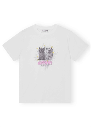 Kittens tee Bright White T4060 Ganni 