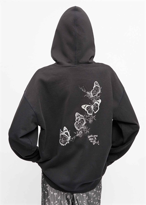 Isoli Heart oversized hoodie Phantom T4082 Ganni 