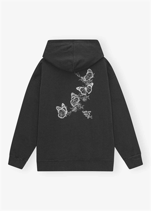 Isoli Heart oversized hoodie Phantom T4082 Ganni 