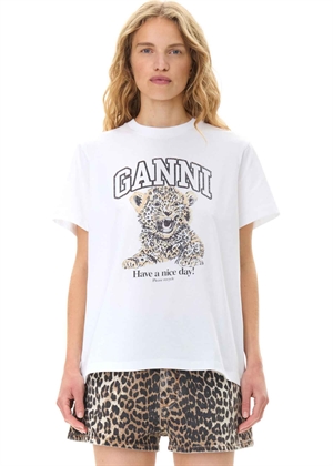 Leopard tee Leopard T4124 Ganni 