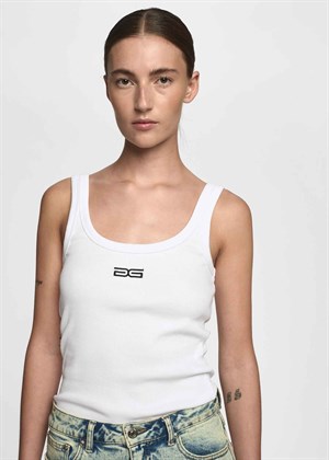 Drew sl logo top Bright White Gestuz