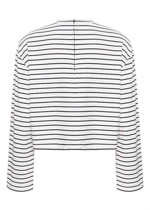 Siba stripe bluse White Black Stripe Gestuz 